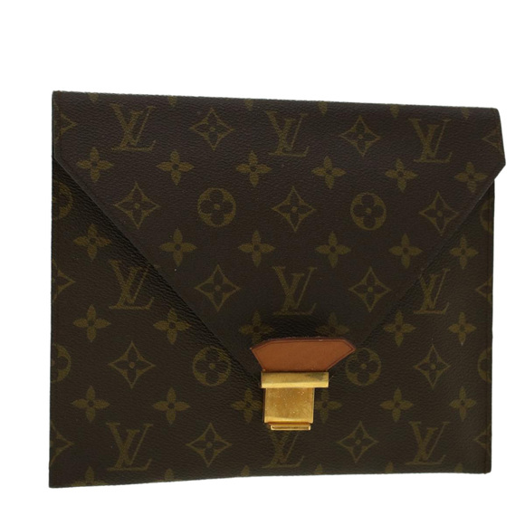 LOUIS VUITTON Monogram Posh Plate Briefcase M53522 LV Auth rd5007 - Picture 1 of 16